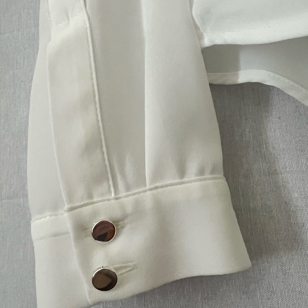 CALVIN KLEIN | Ruffled Blouse | Pirate Fashion | Layers | NWOT - Picture 3 of 6
